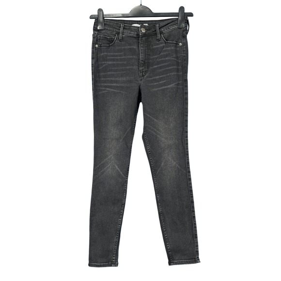 Old Navy Denim - OLD NAVY Rockstar BLACK Stretch Denim EXTRA HIGH RISE Super Skinny JEANS Sz 6